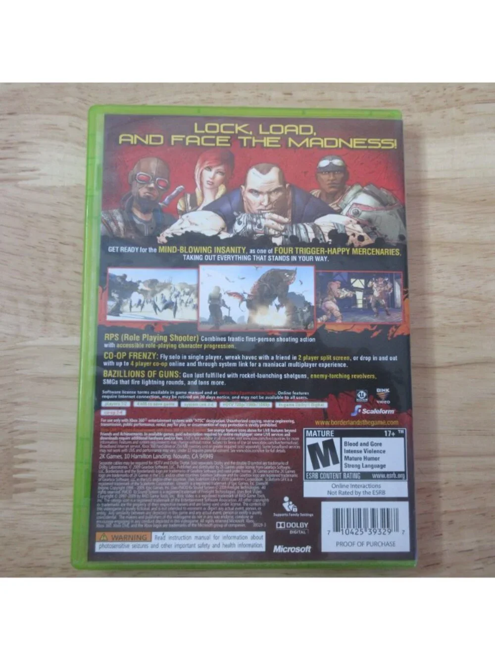 XBOX 360 Bundle 3 Video Games - Borderlands - Brink - Ghost Recon 2